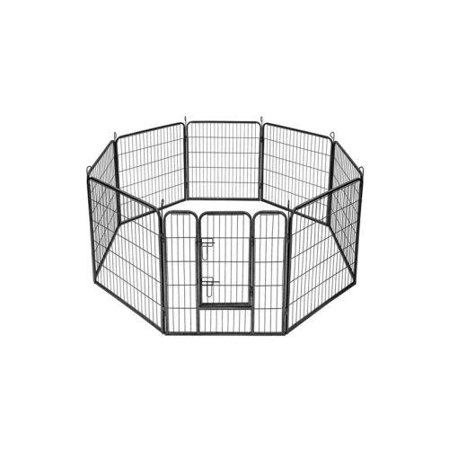 8 részes fém szerkezetű szobakennel, kisállat járóka, ketrec, dupla biztonsági zárral, variálható, 160x160x80 cm