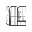 8 részes fém szerkezetű szobakennel, kisállat járóka, ketrec, dupla biztonsági zárral, variálható, 160x160x80 cm