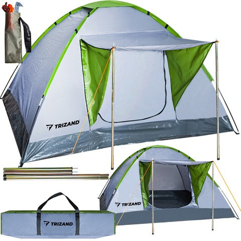 4 személyes kemping sátor, vízálló, tágas, praktikus tetővel