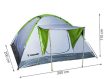 4 személyes kemping sátor, vízálló, tágas, praktikus tetővel
