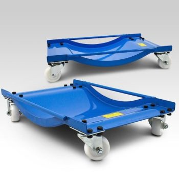   Masszív szállítókocsi 2 db, 450 kg teherbírással, 8 db kerék, kék