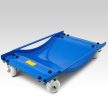 Masszív szállítókocsi 2 db, 450 kg teherbírással, 8 db kerék, kék