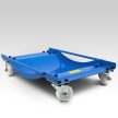 Masszív szállítókocsi 2 db, 450 kg teherbírással, 8 db kerék, kék