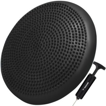   Rehabilitációs egyensúlyozó fitness párna, fekete, 34 cm-es átmérővel