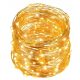 Fényfüzér, 100 LED, melegfehér, drót égősor, 10 méter