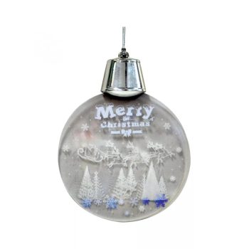   2db hidegfehér  akril dekoráció,  12cm átmérő, mozgó LED fényjáték