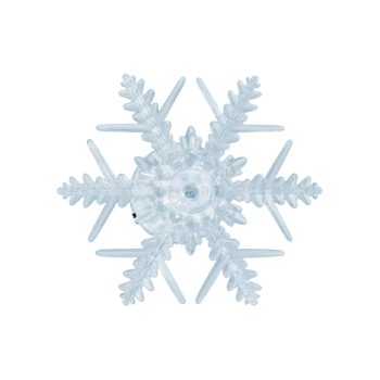   öntapadós beltéri LED-es ablakdísz, hókristály minta, hidegfehér, 10 cm Ø 