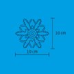 öntapadós beltéri LED-es ablakdísz, hókristály minta, hidegfehér, 10 cm Ø 