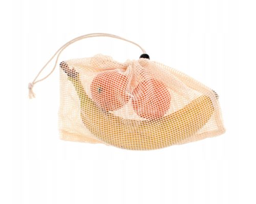 TÖBBFUNKCIÓS ÖKO ZÖLDSÉG-GYÜMÖLCS BEVÁSÁRLÓ TASAK ZERO WASTE HÁLÓ 25X17cm