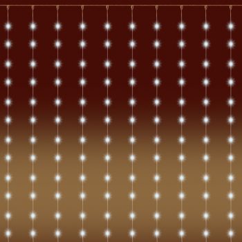   Micro LED-es kültéri fényfüggöny,  20 LED, melegfehér, 2x2 m IP44