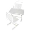 Gyerek íróasztal, állítható magasságú székkel és LED lámpával - fehér
