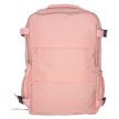 Rózsaszín, 3 rekeszes utazó hátizsák kompressziós pántokkal, 45x30x12 cm