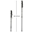 Összecsukható túrabotok gyalogláshoz 65-135 cm - fekete