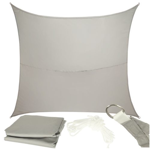 kerti napellenző, napvitorla, vízálló 4x3m téglalap alakú - szürke