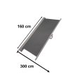 kihúzható napellenző 160 x 300 cm, szürke