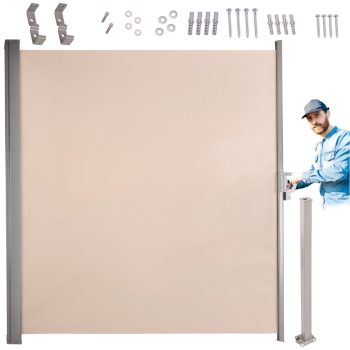   terasz napellenző kihúzható szúnyoghálóval 180 x 400 cm - bézs