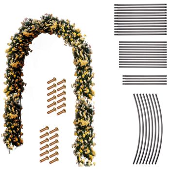   Kerti pergola ívtartó rózsákhoz, virágokhoz, borostyánhoz, kúszónövényekhez, fémből 240 x 140 cm