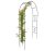Fém kerti pergola ívtartó, rózsákhoz és futóvirágokhoz, 240 cm, zöld