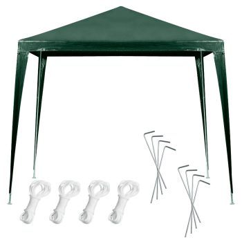Kerti pavilon, nagy partisátor, zöld 2,5 x 2,5 m