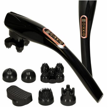   6 az 1-ben vezeték nélküli vibrációs Hát és nyakmasszírozó szett, 6 fej, 12 mód, 10 sebességfokozat