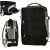 Repülőgépes utazóhátizsák, vízálló, USB kábellel, 45x16x28cm, fekete