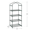 Kerti üvegház 4 polccal, 69x49x160 cm