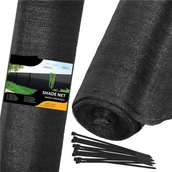 Árnyékoló háló, 90%-os, fekete, 1,5x10 m