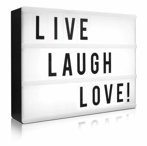 Light-box tábla led feliratokkal