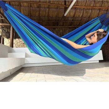   Kétszemélyes színes kerti függőágy, 190x150 cm méretben, 150 kg teherbírással