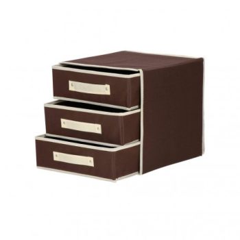 4 részes ruharendszerező, barna