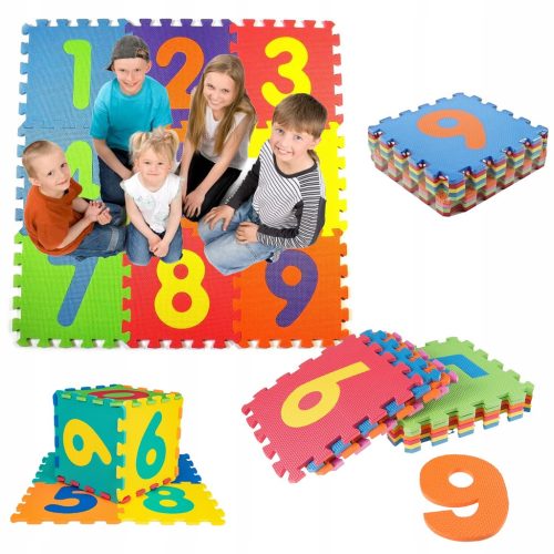  Habszőnyeg puzzle, sokszínű, 9 db-os