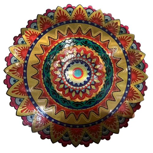Stílusos, háromdimenziós mandala dekoráció, forgó szélfogó dísz 30 cm-es