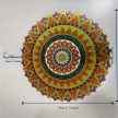 Stílusos, háromdimenziós mandala dekoráció, forgó szélfogó dísz 30 cm-es