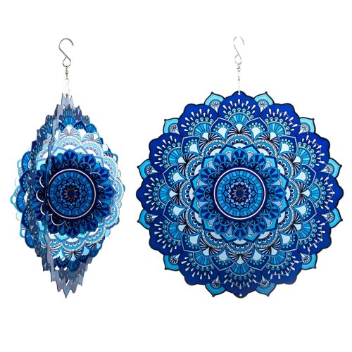 Függő forgó szélfogó dísz 30 cm-es 3D mandala minta