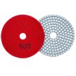 Gyémánt polírozó korong, tépőzáras rögzítéssel, 80 mm, 10 db-os szett, piros