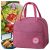 Nagyméretű hőszigetelt ételtároló táska 23 x 21 x 13 cm, rózsaszín