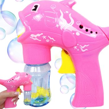 Buborékfújó pisztoly halacska mintával, rózsaszín