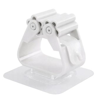   Öntapadó fali tartó, bilincs seprűhöz, fehér, 3.5x3x5 cm