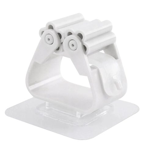 Öntapadó fali tartó, bilincs seprűhöz, fehér, 3.5x3x5 cm