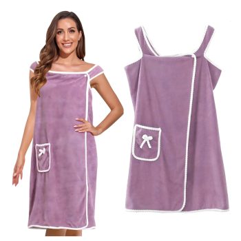   2in1 gyorsan száradó törölköző és hordható fürdőköpeny 135 x 80 cm, rózsaszín