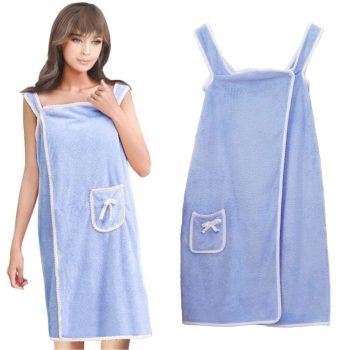   2in1 gyorsan száradó törölköző és hordható fürdőköpeny  135 x 80 cm, kék