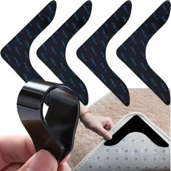   Csúszásgátló szőnyegcsík készlet 4db/csomag - fekete szín