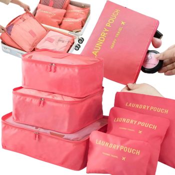 6in1 utazótáska tároló és rendszerező, rózsaszín