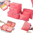 6in1 utazótáska tároló és rendszerező, rózsaszín