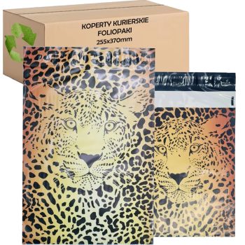 Gepárd mintás futártasak ragasztócsíkkal 255x370  50 db