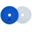 Gyémánt polírozó korong, tépőzáras rögzítéssel, 80 mm, 10 db-os szett, kék