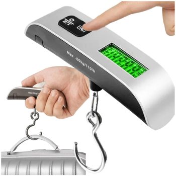   Bőrönd és kézipoggyász mérleg, digitális kijelzővel 13 x 2,9 x 3,2 cm