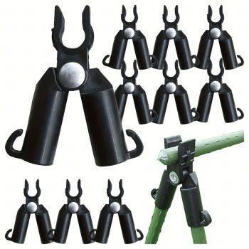   Állítható műanyag csatlakozó növénytartókhoz, 10 db-os készlet, fekete, 11 mm