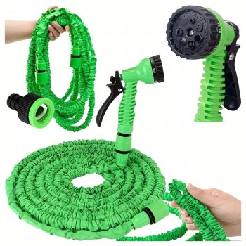   Flexibilis kerti locsolócső, 7 az 1-ben szórófejjel, 2,5-7,5 m