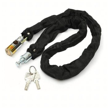   Kerékpár- és motorkerékpár-zár, biztonsági zár, 2 db erős kulcs, 125 cm